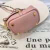 187 Factory Charm Price 3Q Rose Sakura Togo Leather Picotin Bag Charm Gold Hardware