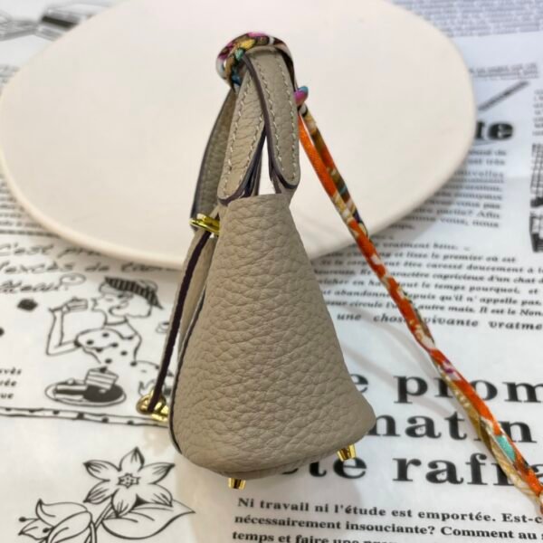 UAE Dubai 187 Factory Picotin Bag Charm Togo Leather CC81 Gris Tourterelle Gold Hardware
