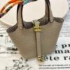 UAE Dubai 187 Factory Picotin Bag Charm Togo Leather CC81 Gris Tourterelle Gold Hardware
