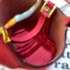Handmade 187 Factory Charms Togo Leather Picotin Bag Charm U5 Rose Lipstick Gold Hardware