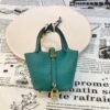 187 Factory Charm Price Z6 Malachite Togo Leather Picotin Bag Charm Gold Hardware