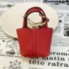 Australia Sydney 187 Factory Picotin Bag Charm Togo Leather Q5 Rouge Casaque Gold Hardware