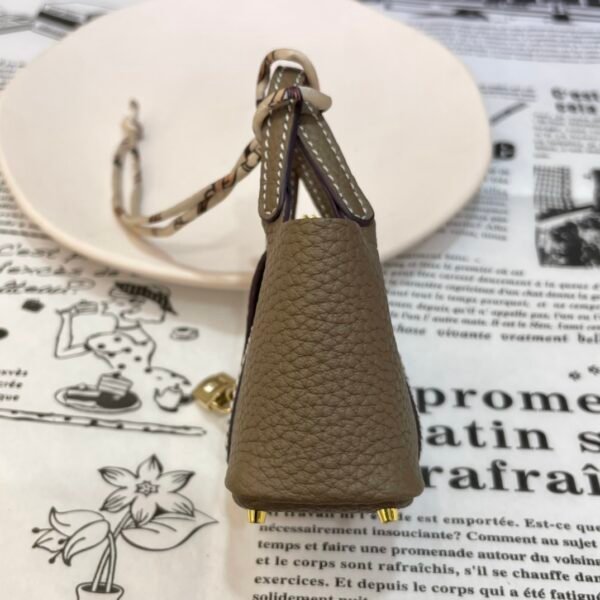187 Factory Boutique Picotin Bag Charm Togo Leather CK18 Etoupe Gold Hardware