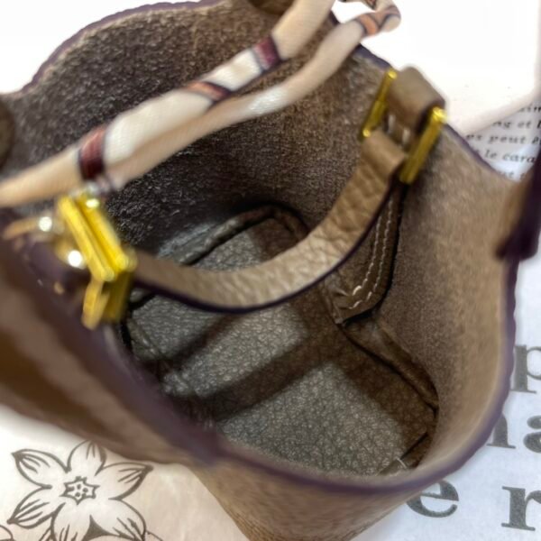 187 Factory Boutique Picotin Bag Charm Togo Leather CK18 Etoupe Gold Hardware