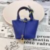 187 Factory Charm Price 7T Blue Electric Togo Leather Picotin Bag Charm Gold Hardware