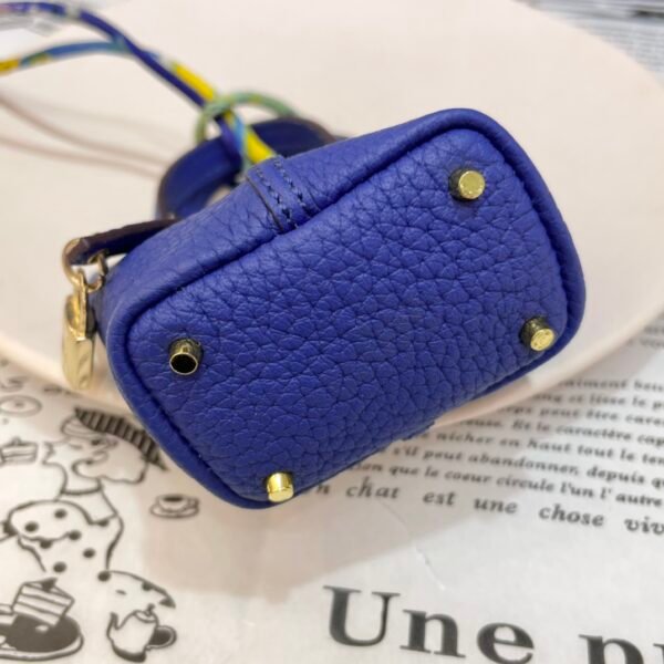 187 Factory Charm Price 7T Blue Electric Togo Leather Picotin Bag Charm Gold Hardware