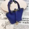 187 Factory Charm Price 7T Blue Electric Togo Leather Picotin Bag Charm Gold Hardware