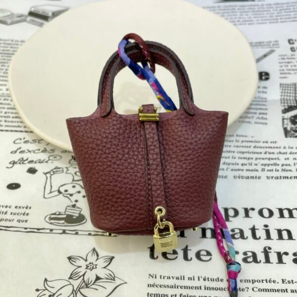 Canada Toronto 187 Factory Picotin Bag Charm Togo Leather CC57 Bordeaux Gold Hardware