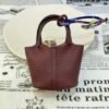 Canada Toronto 187 Factory Picotin Bag Charm Togo Leather CC57 Bordeaux Gold Hardware