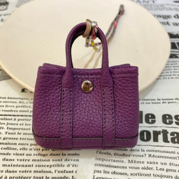 Lovely 187 Factory Bag Pendant P9 Anemone Togo Garden Party Charm Silver Hardware