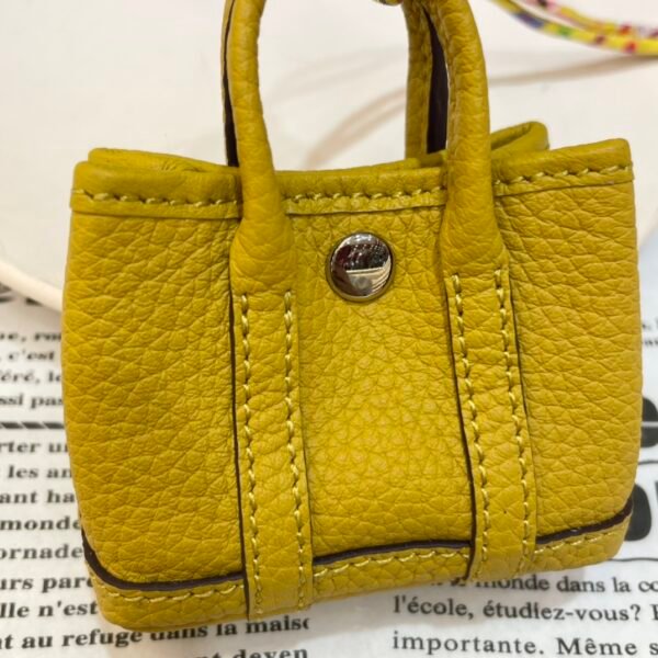 187 Factory Garden Party Charm Togo Leather 9D Amber Silver Hardware