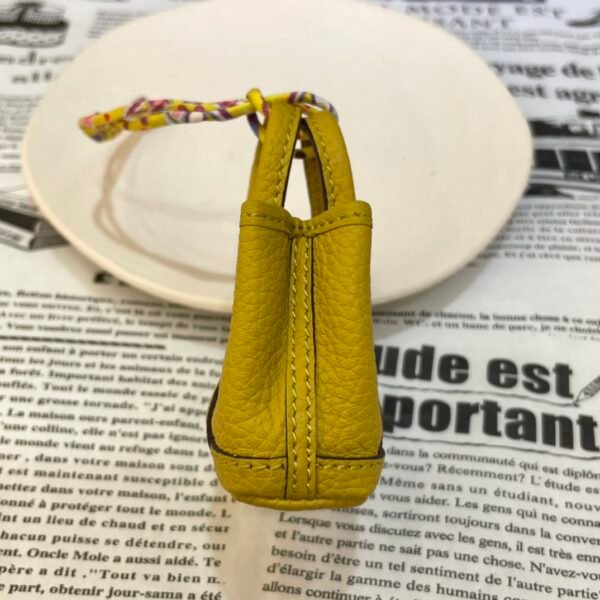 187 Factory Garden Party Charm Togo Leather 9D Amber Silver Hardware