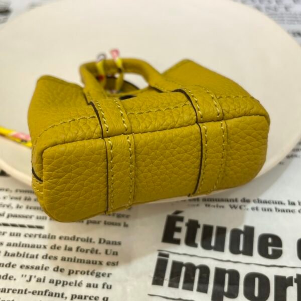 187 Factory Garden Party Charm Togo Leather 9D Amber Silver Hardware