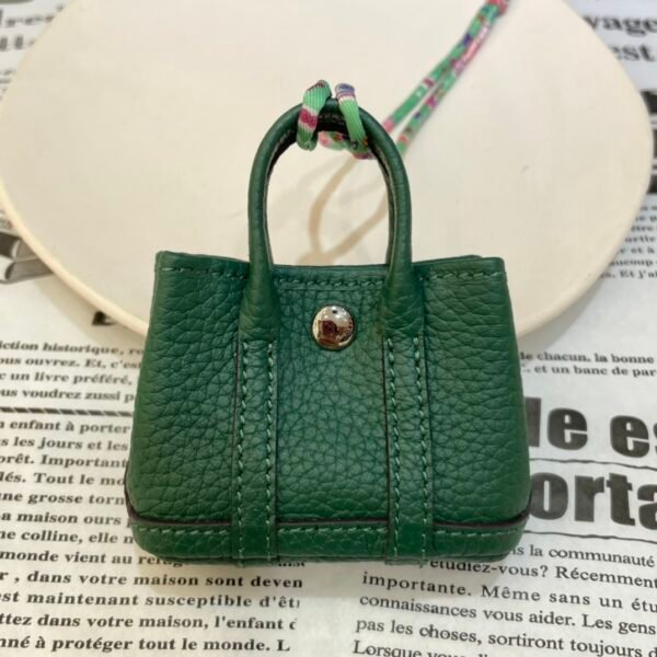 187 Factory Bag Hanging Garden Party Charm Togo Vert Vertigo Silver Hardware