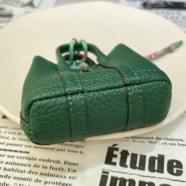 187 Factory Bag Hanging Garden Party Charm Togo Vert Vertigo Silver Hardware
