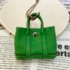 187 Factory Bag Hanging Togo Leather Garden Party Charm 1K Vert Bambou Silver Hardware