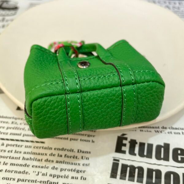 187 Factory Bag Hanging Togo Leather Garden Party Charm 1K Vert Bambou Silver Hardware