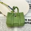USA Washington 187 Factory Garden Party Charm Togo Leather 3I Vert Criquet Silver Hardware