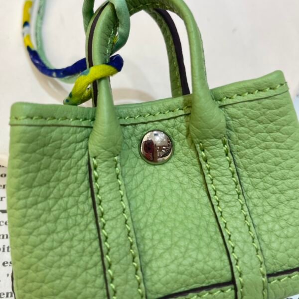 USA Washington 187 Factory Garden Party Charm Togo Leather 3I Vert Criquet Silver Hardware