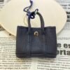 187 Factory Bag Pandent S4 Deep Blue Togo Leather Garden Party Charm Silver Hardware