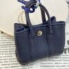 187 Factory Bag Pandent S4 Deep Blue Togo Leather Garden Party Charm Silver Hardware