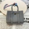 UAE Dubai 187 Factory Garden Party Charm J7 Blue Lin Togo Leather Silver Hardware