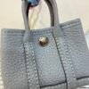 UAE Dubai 187 Factory Garden Party Charm J7 Blue Lin Togo Leather Silver Hardware