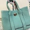 187 Factory Bag Ornament 3P Blue Atoll Togo Leather Garden Party Charm Silver Hardware