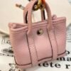187 Factory Bag Charm Rose Sakura Togo Leather Garden Party Charm Silver Hardware