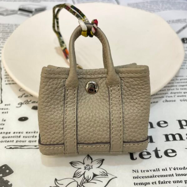 Handmade 187 Factory Garden Party Charm Togo Leather Gris Tourterelle Silver Hardware
