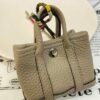 Handmade 187 Factory Garden Party Charm Togo Leather Gris Tourterelle Silver Hardware