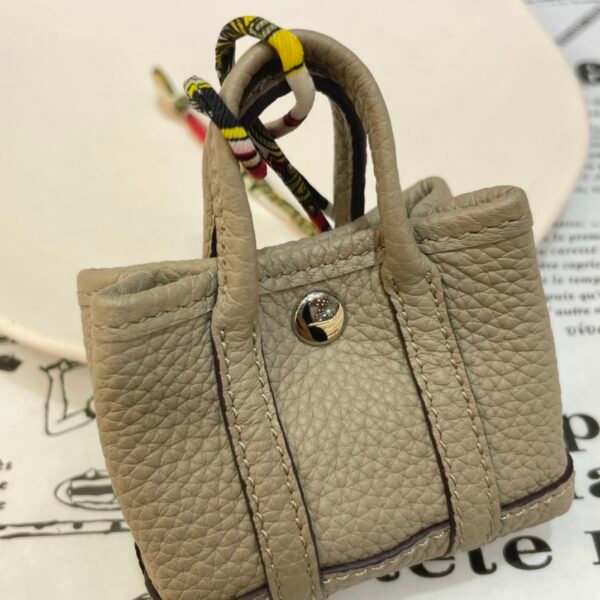 Handmade 187 Factory Garden Party Charm Togo Leather Gris Tourterelle Silver Hardware