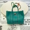 UK London 187 Factory Garden Party Charm Togo Leather Malachite Silver Hardware