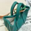 UK London 187 Factory Garden Party Charm Togo Leather Malachite Silver Hardware