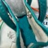 UK London 187 Factory Garden Party Charm Togo Leather Malachite Silver Hardware