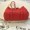 Handmad 187 Factory Rouge Casaque Togo Leather Garden Party Charm Pendant Silver Hardware