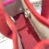 Handmad 187 Factory Rouge Casaque Togo Leather Garden Party Charm Pendant Silver Hardware