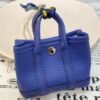187 Factory Bag Pendant Garden Party Charm Togo Leather Blue Electric Silver Hardware