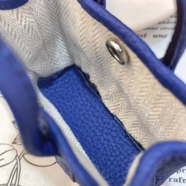187 Factory Bag Pendant Garden Party Charm Togo Leather Blue Electric Silver Hardware