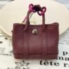 UAE Dubai 187 Factory Garden Party Charm Togo Leather Bordeaux Silver Hardware